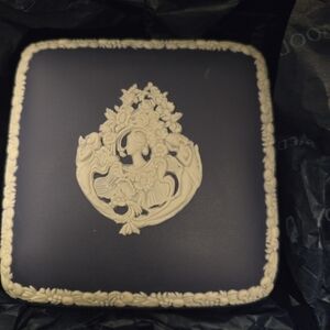 Elegant Blue and Cream Decorative Box